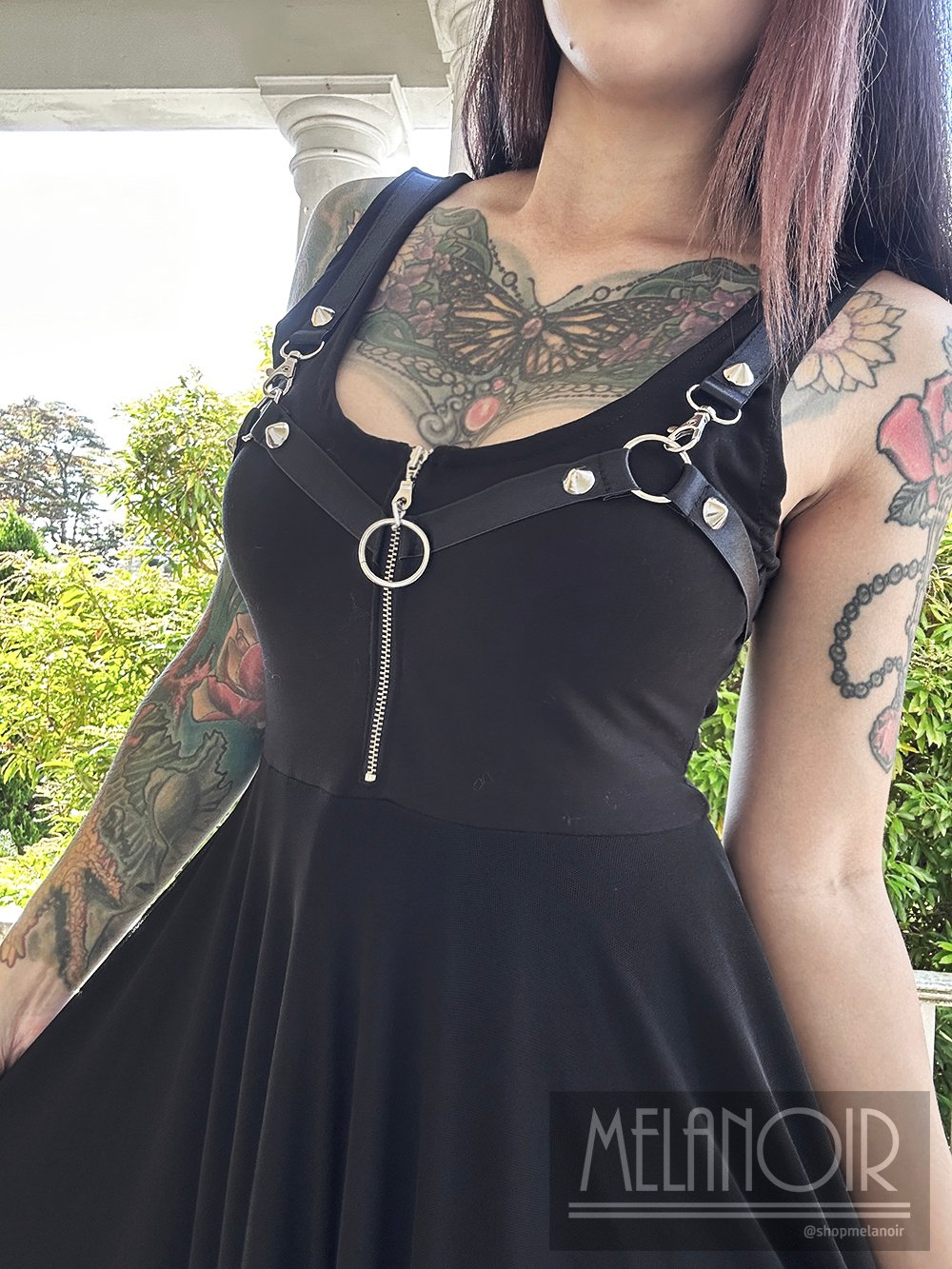 Harness Draped Dress (made to order) | MELANOIR
